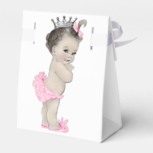 Roze Prinses Baby shower Favor Boxes Bedankdoosjes (Achterkant)