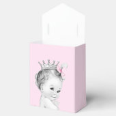 Roze prinses baby shower favor doosjes (Geopend)