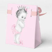 Roze prinses baby shower favor doosjes (Achterkant)