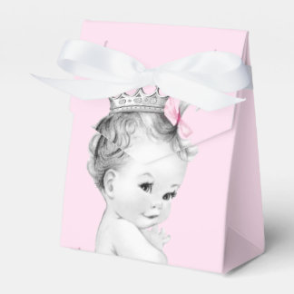 Roze prinses baby shower favor doosjes