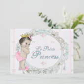  roze prinses Baby shower Kaart (Staand voorkant)