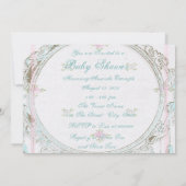  roze prinses Baby shower Kaart (Achterkant)