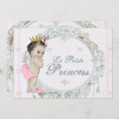  roze prinses Baby shower Kaart (Voorkant / Achterkant)