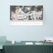 Roze Prinses Baby Shower Spandoek (Beurs)