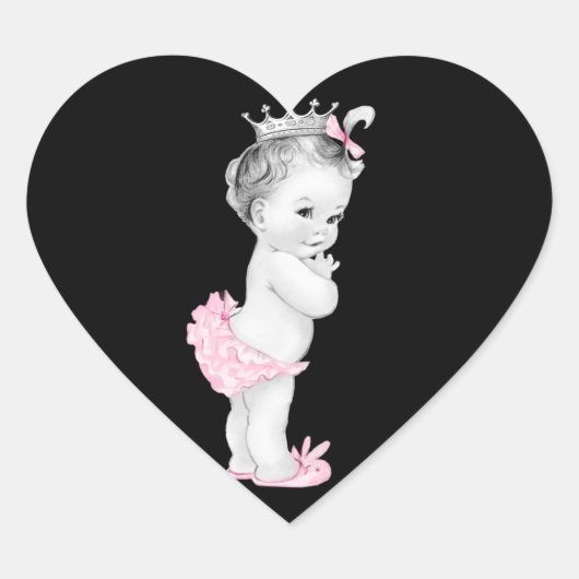  roze prinses Baby shower Stickers (Voorkant)