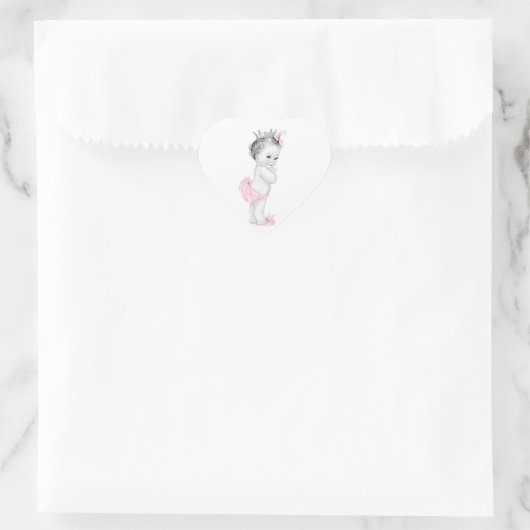  roze prinses Baby shower Stickers (Tas)