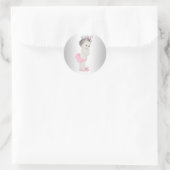 roze prinses Baby shower Stickers (Tas)