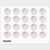  roze prinses Baby shower Stickers (Vel)