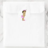  roze prinses Baby shower Stickers (Tas)