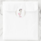  roze prinses Baby shower Stickers (Tas)