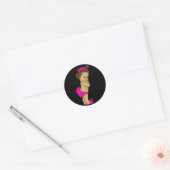  roze prinses Baby shower Stickers (Envelop)