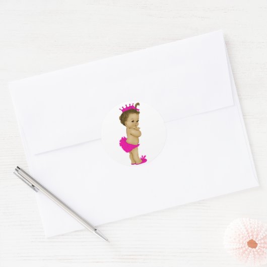  roze prinses Baby shower Stickers (Envelop)