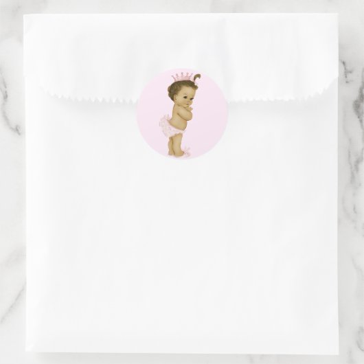  roze prinses Baby shower Stickers (Tas)