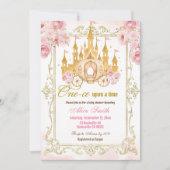 Roze Prinses Baby Shower Uitnodiging (Voorkant)
