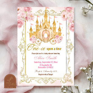 Roze Prinses Baby Shower Uitnodiging