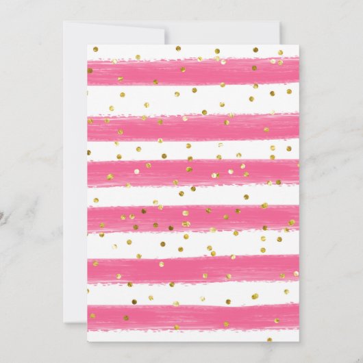 Roze Prinses Baby Shower Verjaardagsuitnodiging Kaart (Achterkant)