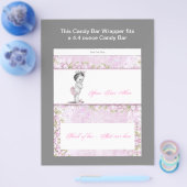 Roze Prinses Babyshower Snoepjes Verpakking Flyer (Enkel)