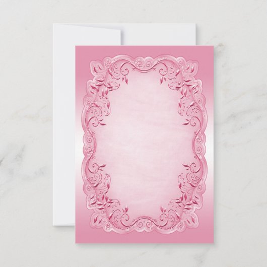 Roze  prinses bedankt Baby shower (Achterkant)