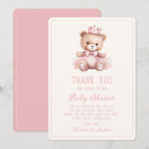 Roze Prinses Beer Baby Meisje Baby shower