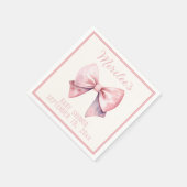 Roze Prinses Beer Bow Baby Meisje Baby shower Servet (Hoek)