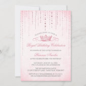 -roze prinses Birthday Kaart (Voorkant)