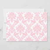 Roze prinses blond haar Damask en Pearls Kaart (Achterkant)