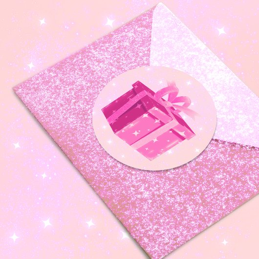 Roze Prinses Cadeau Sticker voor Meisje Verjaardag