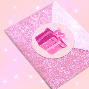 Roze Prinses Cadeau Sticker voor Meisjes Verjaarda