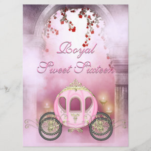 Roze prinses Carriage Enchanted Sweet 16 Kaart