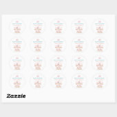 Roze Prinses Carrousel Magische 1e Verjaardag Meis Ronde Sticker (Vel)