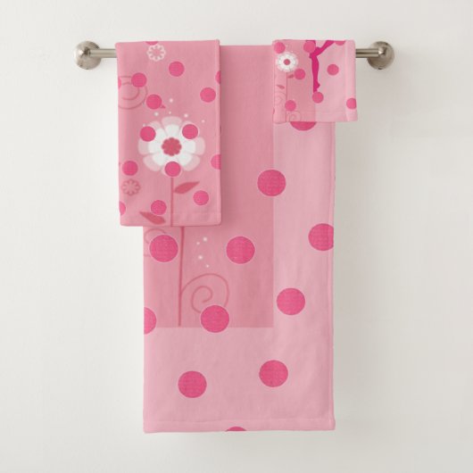 Roze prinses Collectie - BATH TOWEL SET Bad Handdoek (Insitu)