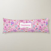 Roze prinses Cotton Body Pillow ( 20 x 54 inch) Lichaamskussen (Voorkant)