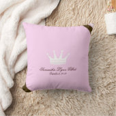 Roze prinses Crown Custom Baby Pillow Kussen (Deken)