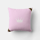 Roze prinses Crown Custom Baby Pillow Kussen (Achterkant)