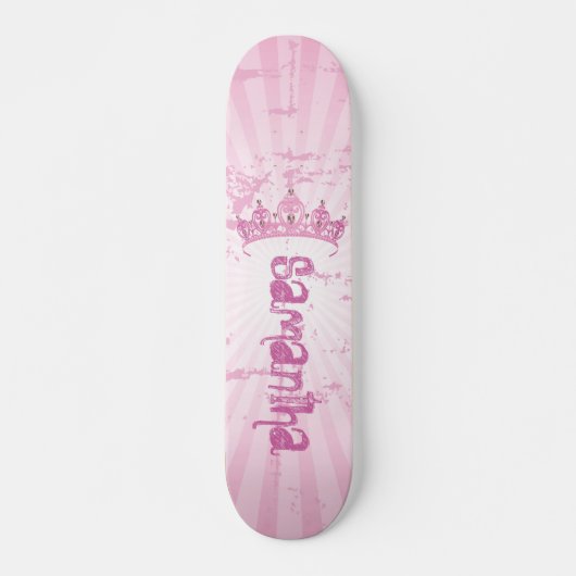 Roze prinses Crown Tiara Comp Skateboard (Voorkant)