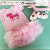Roze Prinses Dachshund Doxified Baby Een stuk Romper
