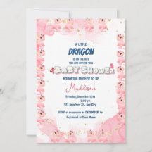 Roze Prinses Draak baby shower