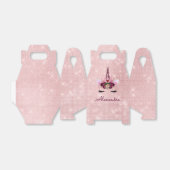 Roze Prinses Eenhoorn Roos Goud Blush Roze Glitter Bedankdoosjes (Uitgevouwen)