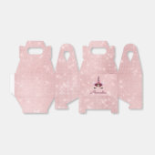 Roze Prinses Eenhoorn Roos Goud Blush Roze Glitter Bedankdoosjes (Uitgevouwen)