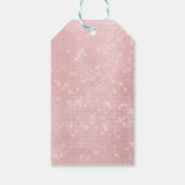 Roze Prinses Eenhoorn Roos Goud Blush Roze Glitter Cadeaulabel (Achterkant)