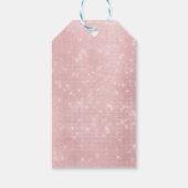 Roze Prinses Eenhoorn Roos Goud Blush Roze Glitter Cadeaulabel (Achterkant)
