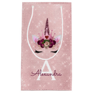 Roze Prinses Eenhoorn Roos Goud Blush Roze Glitter Klein Cadeauzakje