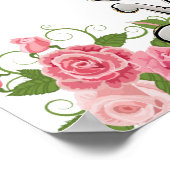 Roze prinses Elephant Tiara Baby shower Welkom Poster (Hoek)