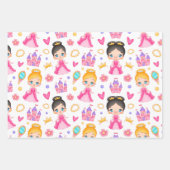 Roze prinses en Castle met Pattern Inpakpapier Vel (Voorkant 2)