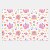 Roze prinses en Castle met Pattern Inpakpapier Vel (Voorkant)