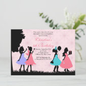  roze prinses Fairy Birthday Party Kaart (Staand voorkant)