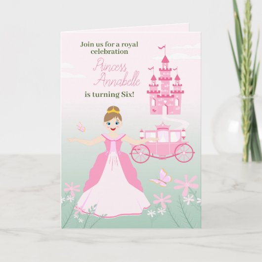 Roze Prinses Fantasie Verjaardagsfeestje (Voorkant)