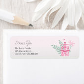 Roze Prinses Fantasy Verjaardagsfeestje Etiket (Insitu)