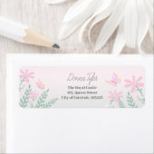 Roze Prinses Fantasy Verjaardagsfeestje Etiket (Insitu)