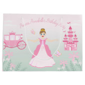 Roze Prinses Fantasy Verjaardagsfeestje Groot Cadeauzakje (Achterkant)
